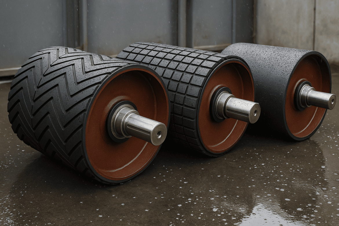 Какие типы футеровки лучше работают на приводных барабанах при повышенной влажности