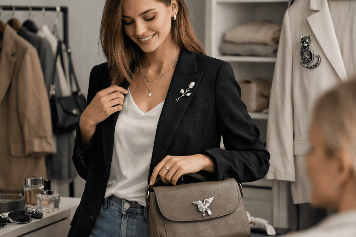 Брошки зі срібла у сучасному гардеробі