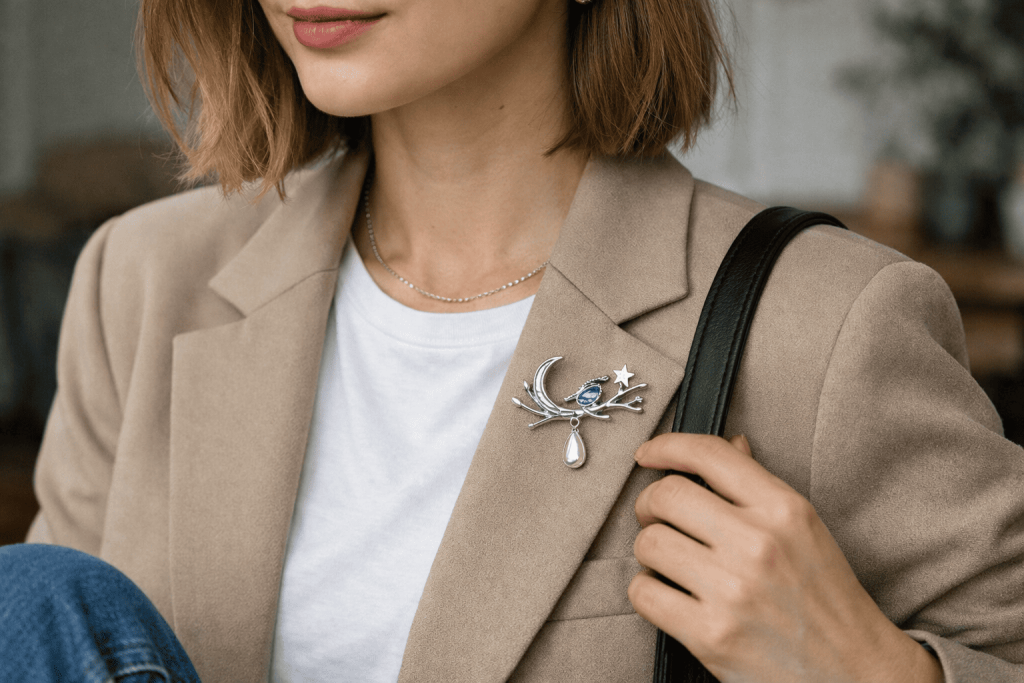 Як носити брошки зі срібла у повсякденному стилі