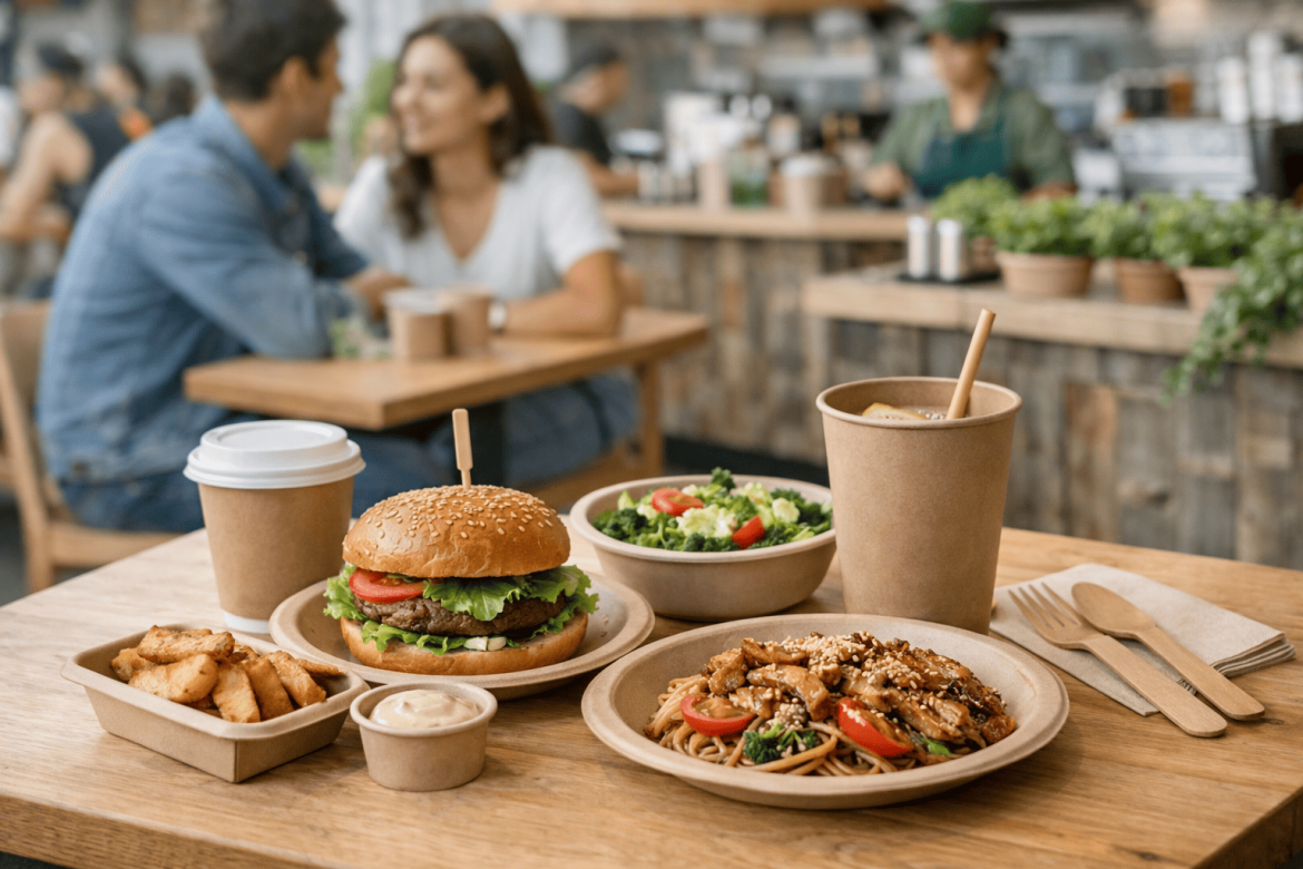 Эко-тренды в общепите: почему бумажные тарелки — выбор современных кафе и фудкортов